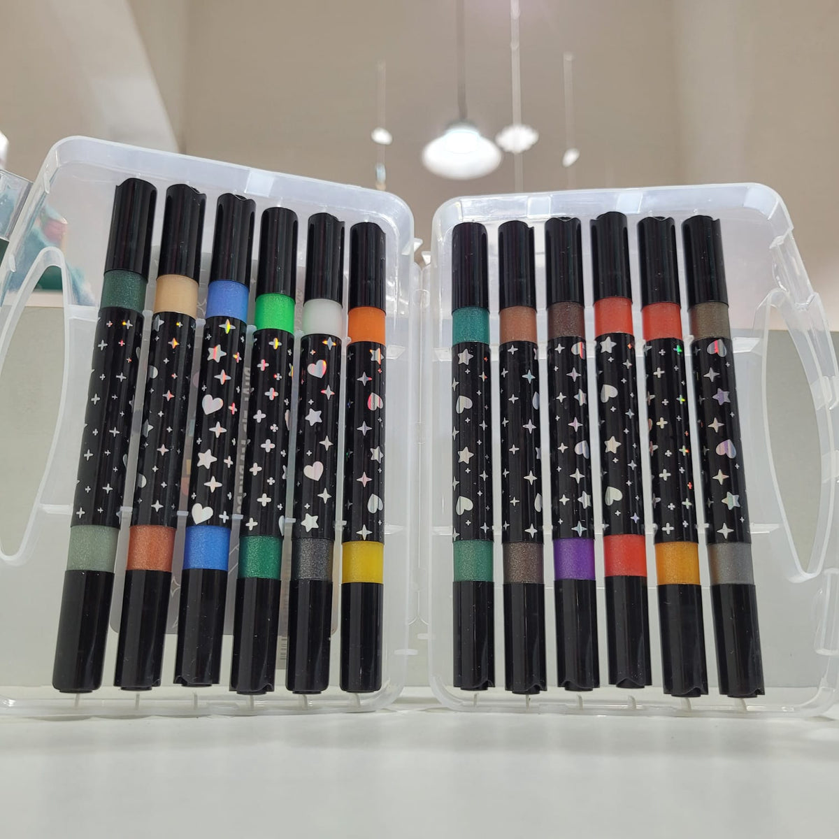 lapices glitter 12 colores