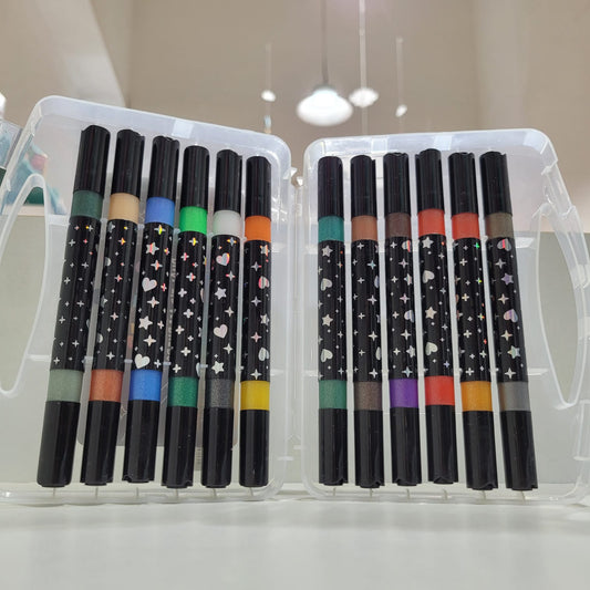 lapices glitter 12 colores