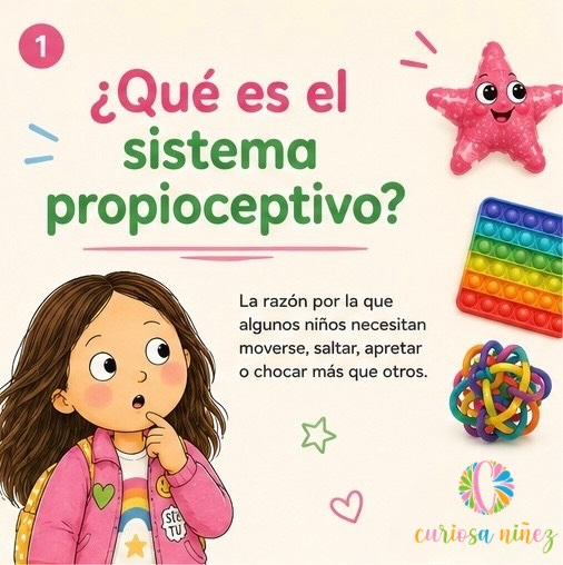 ✨ ¿Has notado que tu peque necesita moverse, saltar, abrazar fuerte o tocar todo? Puede estar buscando información propioceptiva.

Cada niño procesa el mundo de manera distinta y comprender cómo sienten su cuerpo nos ayuda a acompañarlos mejor 💛
En Curiosa Niñez creemos que el juego también puede ayudar a regular, explorar y descubrir.

💌 Escríbenos por DM y te ayudamos a encontrar juguetes sensoriales según las necesidades de tu peque.

#CuriosaNiñez #SistemaPropioceptivo #JuegoSensorial #TerapiaOcupacional DesarrolloInfantil CrianzaRespetuosa Infancia JuguetesSensoriales