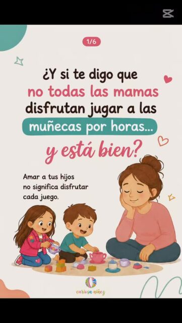 ✨ Hay días en que jugar por horas fluye… y otros en que simplemente no queda energía. Y eso también es parte de maternar. 🤍

No necesitas ser una animadora 24/7 para ser una gran mamá. Tu amor no se mide en cuántas muñecas moviste, cuánto tiempo jugaste o cuántas actividades inventaste. A veces, un abrazo, una mirada o 15 minutos de conexión real valen muchísimo más. 🌈

Los juguetes pueden acompañar, entretener y apoyar… pero tu presencia sigue siendo lo más importante. 💕

Si hoy te sentiste cansada, sobrepasada o con culpa: respira. No estás sola. Estamos en esto juntas. ✨

💬 ¿Te ha pasado? Te leo sin juicios.

#CuriosaNiñez #MaternidadReal #NoEstasSola #CrianzaRespetuosa #MamáReal CrianzaConAmor PrimeraInfancia MaternidadSinCulpa JugarTambiénEsConectar Maternar MamásChile CrianzaConsciente ApoyoEntreMamás NiñezFeliz