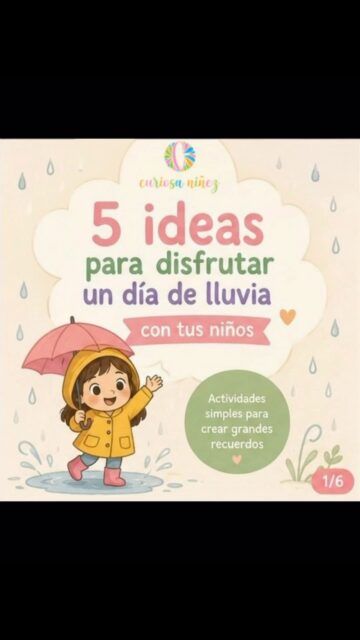🌧️ Los días de lluvia también pueden convertirse en los mejores recuerdos. 💛

Una hoja, una manta, un cuento o un juguete educativo bastan para despertar la imaginación. ¿Cuál de estas ideas probarán hoy en casa? ☔✨

🛍️ Esta semana te esperamos en Curiosa Niñez:
📅 Jueves: 10:00 a 18:00 hrs.
📅 Viernes y sábado: horario normal.

#CuriosaNiñez #DiaDeLluvia #AprenderJugando #JuegoLibre #SinPantallas TiempoEnFamilia