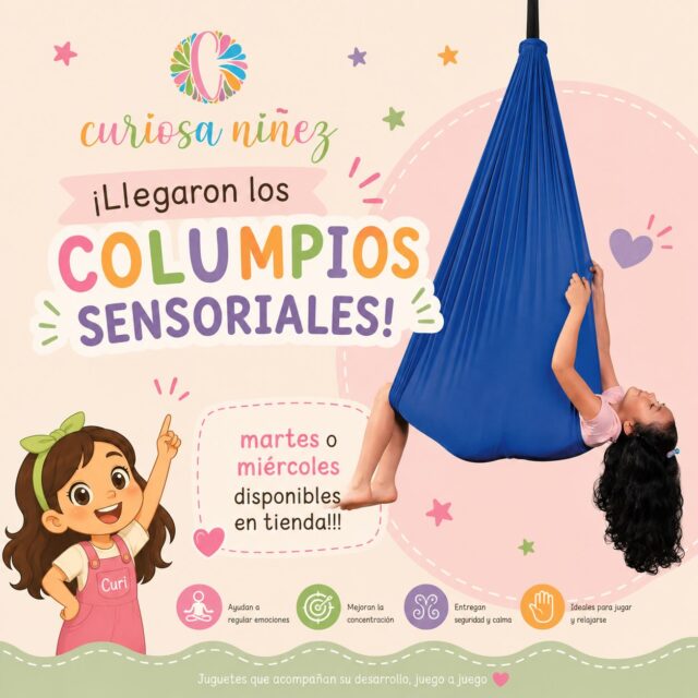 ✨ ¡Llegaron los columpios sensoriales! 💙

Muy pronto estarán disponibles en nuestra tienda, entre martes o miércoles. 🙌 Son ideales para entregar calma, favorecer la autorregulación y disfrutar del movimiento.

💙 ¡Reserva el tuyo por DM antes de que se agoten!

#CuriosaNiñez #ColumpioSensorial #IntegraciónSensorial #JuguetesEducativos #Chile